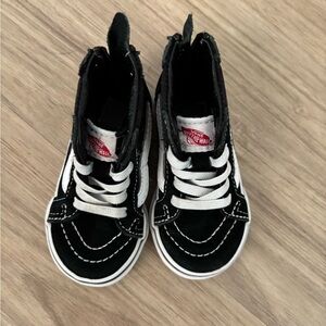 Vans Kids Black and White High-Top Sneakers